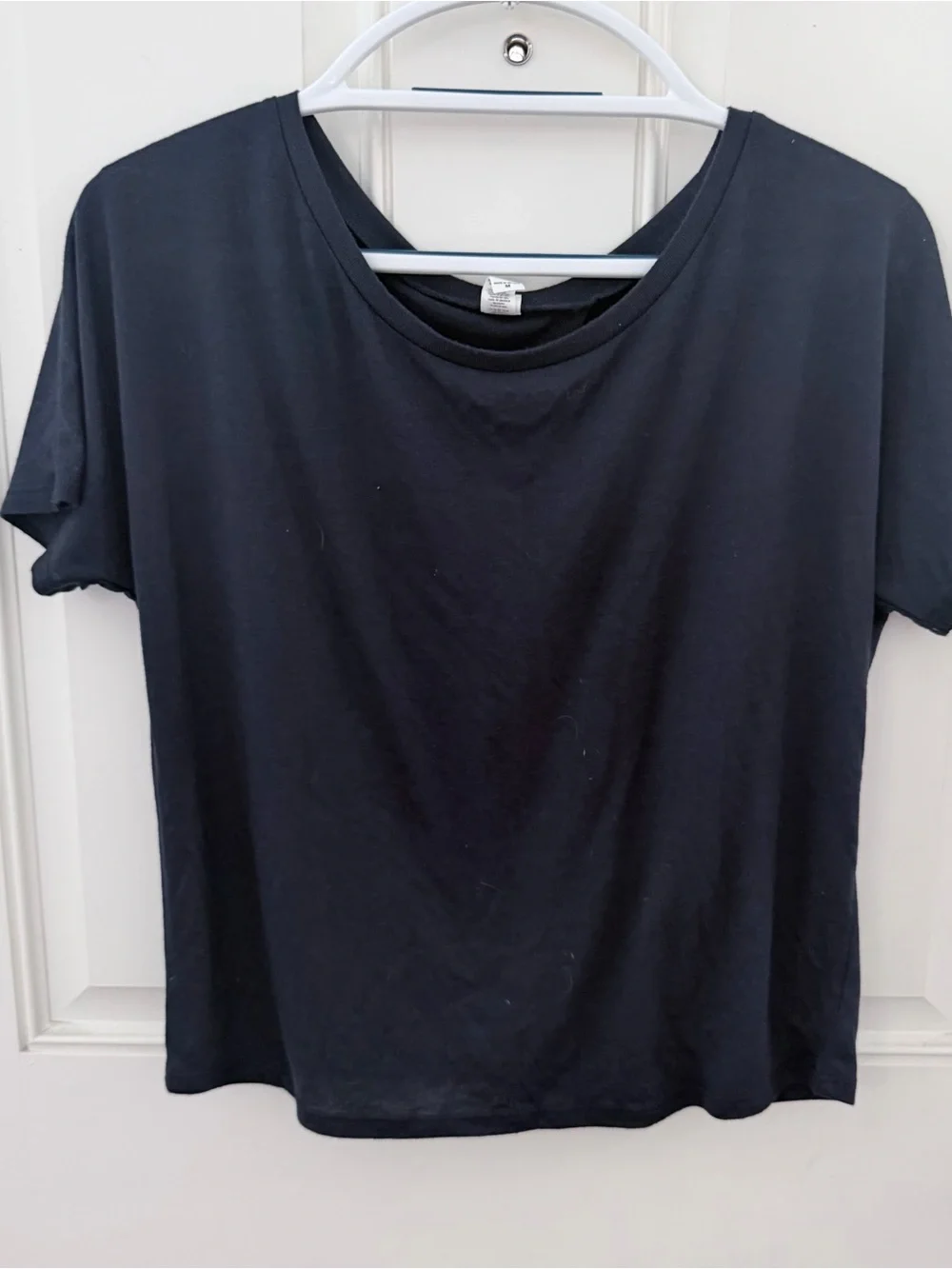 Alo Yoga Split Back Tee M | Navy Blue